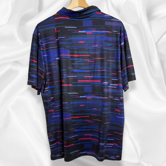 Yatta Golf Men’s Performance Polo Shirt Multicolor Abstract Print Size XL - Picture 4 of 5
